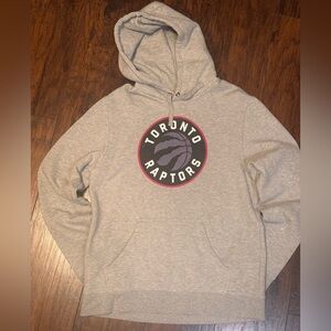 Toronto Raptors Hoodie Sweatshirt Men's Large Gray Fanatics